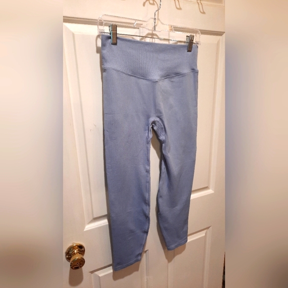 NWT! PINK Active Seamless High Waist Blue/Gray Leggings size 7/8 - Picture 4 of 12
